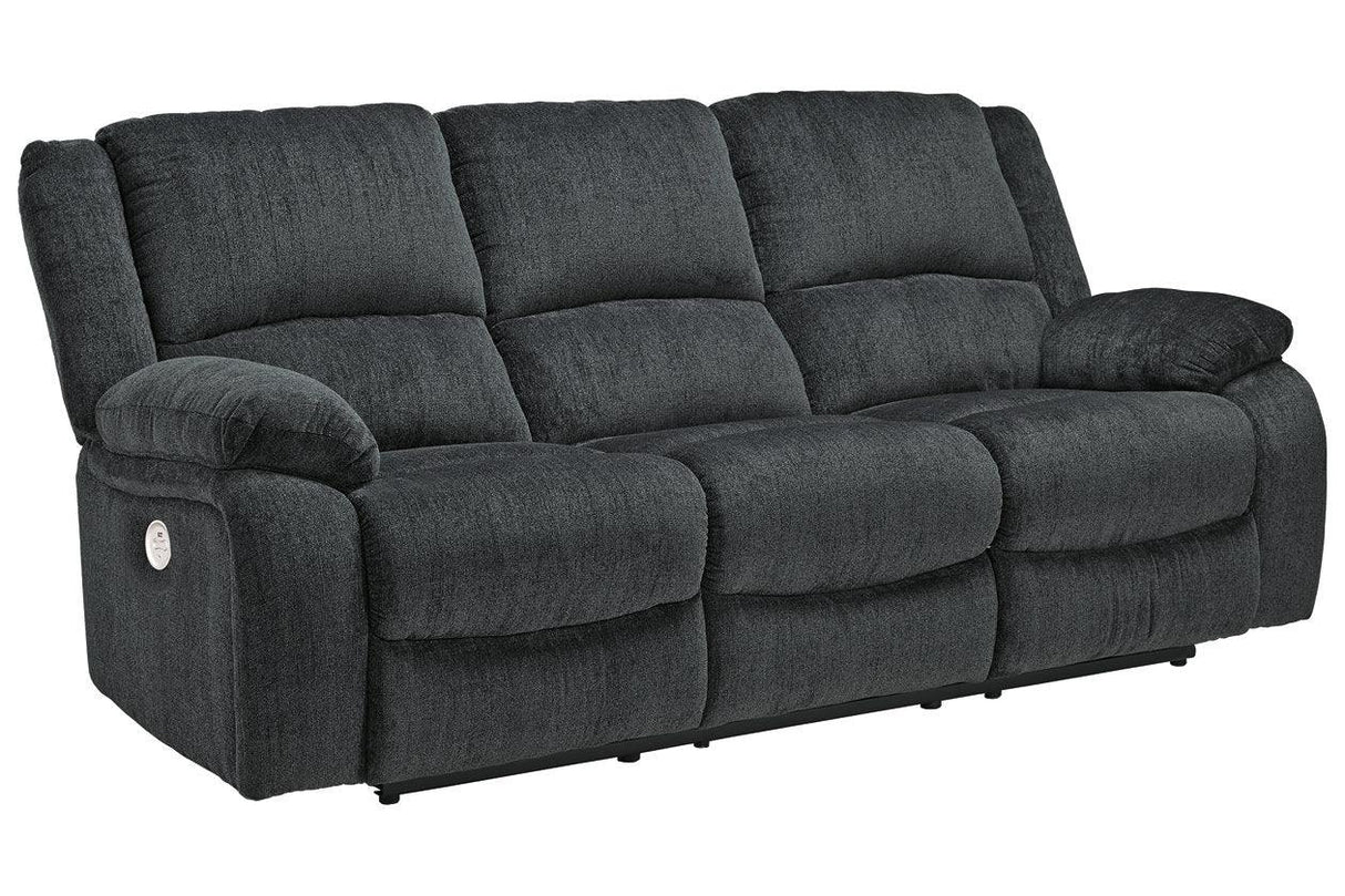 Draycoll Slate Power Reclining Sofa by Ashley at Eve Furniture