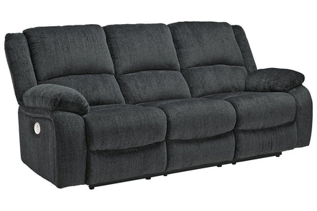 Draycoll Slate Power Reclining Sofa by Ashley at Eve Furniture