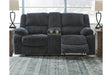 Draycoll Slate Manual Reclining Loveseat with Console by Ashley at Eve Furniture