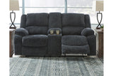 Draycoll Slate Manual Reclining Loveseat with Console by Ashley at Eve Furniture