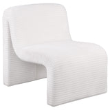 Drayton Ivory Upholstered Curved Armless Accent Chair