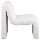 Drayton Ivory Upholstered Curved Armless Accent Chair