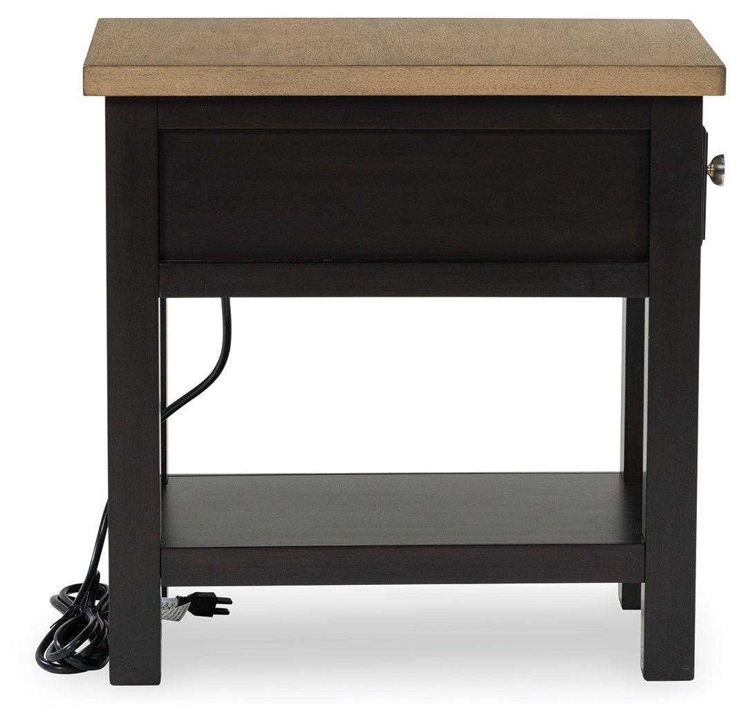 Drazmine Brown Chairside End Table