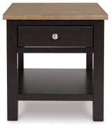 Drazmine Brown End Table by Ashley at Eve Furniture