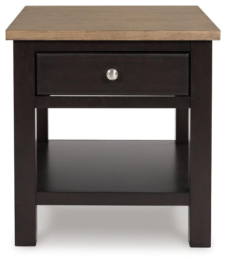 Drazmine Brown End Table by Ashley at Eve Furniture