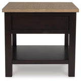 Drazmine Brown End Table by Ashley at Eve Furniture
