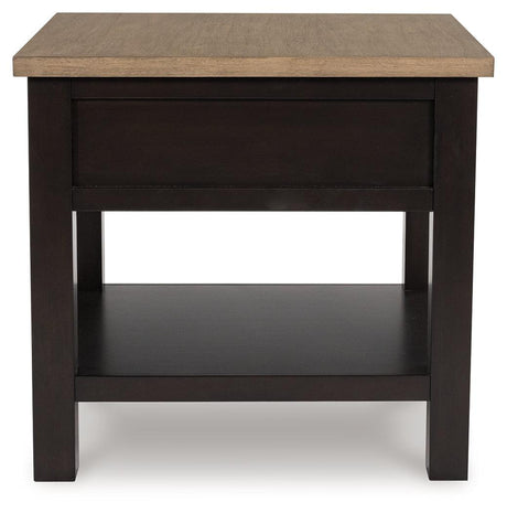 Drazmine Brown End Table by Ashley at Eve Furniture