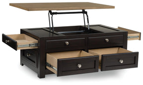 Drazmine Brown Lift-Top Coffee Table by Ashley at Eve Furniture