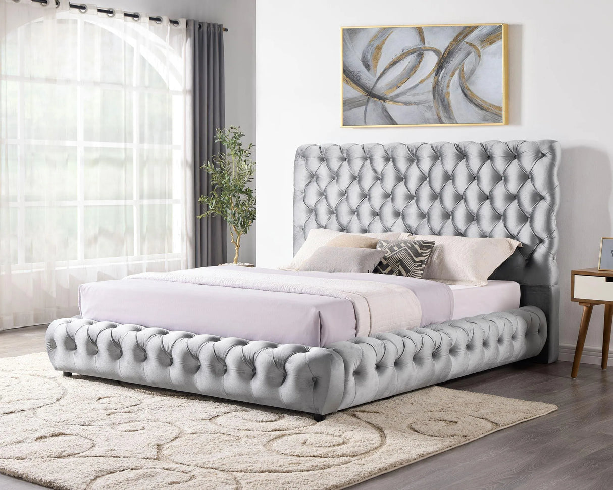 Dream Gray King Platform Bed by Happy Homes at Eve Furniture
