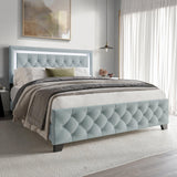 Dream Haven Sky Blue Twin Platform Bed by Happy Homes at Eve Furniture