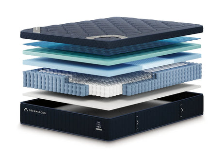 DreamCloud Luxe Hybrid Medium White California King Mattress by Ashley at Eve Furniture