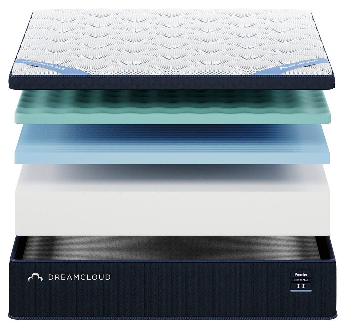 Dreamcloud Premier Memory Foam White Queen Mattress by Ashley at Eve Furniture