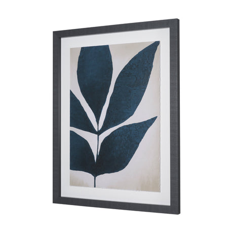 Dreamy Blues II by Stacy Daguiar Hand-Embellished Textured Framed Artwork Matted under Glass by Mercana at Eve Furniture