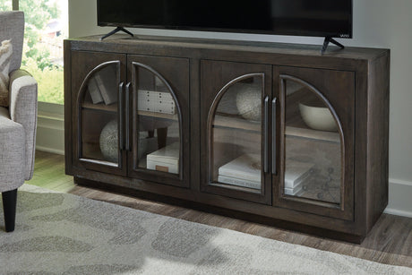 Dreley Grayish Brown Accent Cabinet by Ashley at Eve Furniture