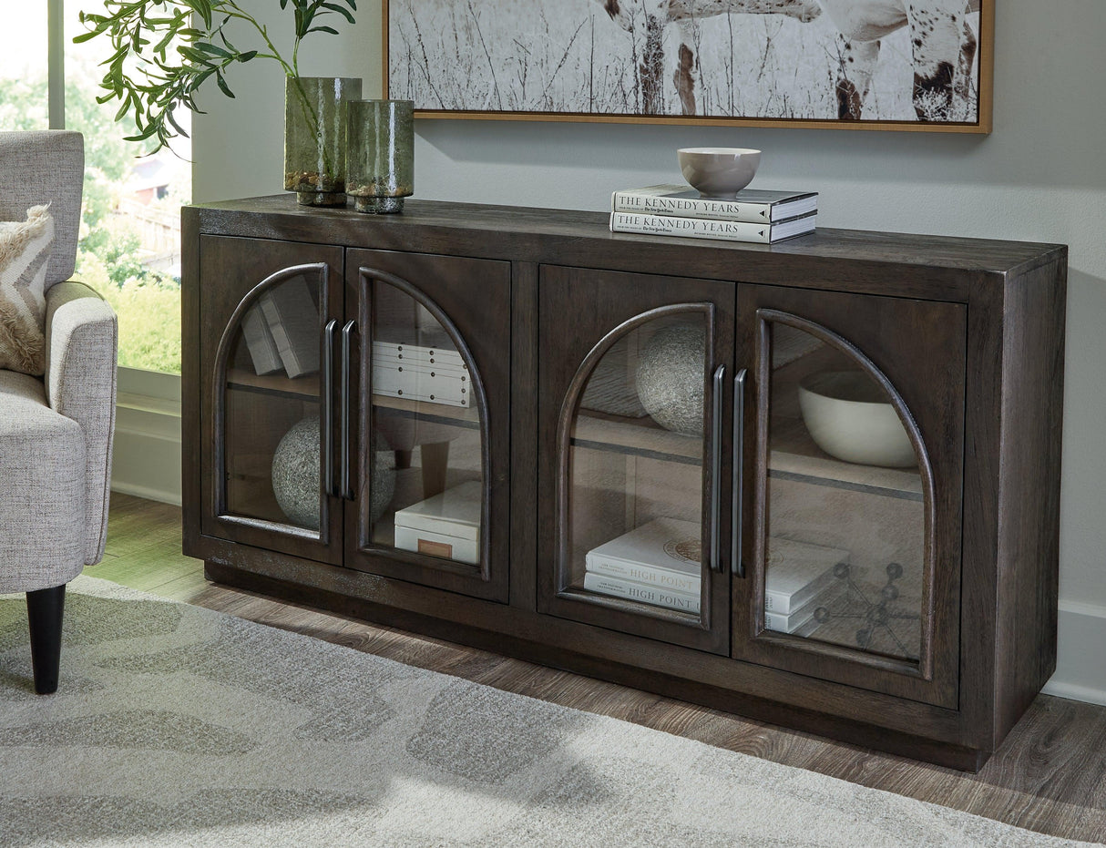 Dreley Grayish Brown Accent Cabinet by Ashley at Eve Furniture
