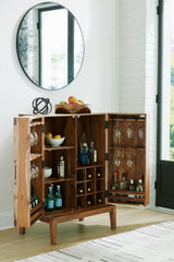 Dressonni Brown Bar Cabinet