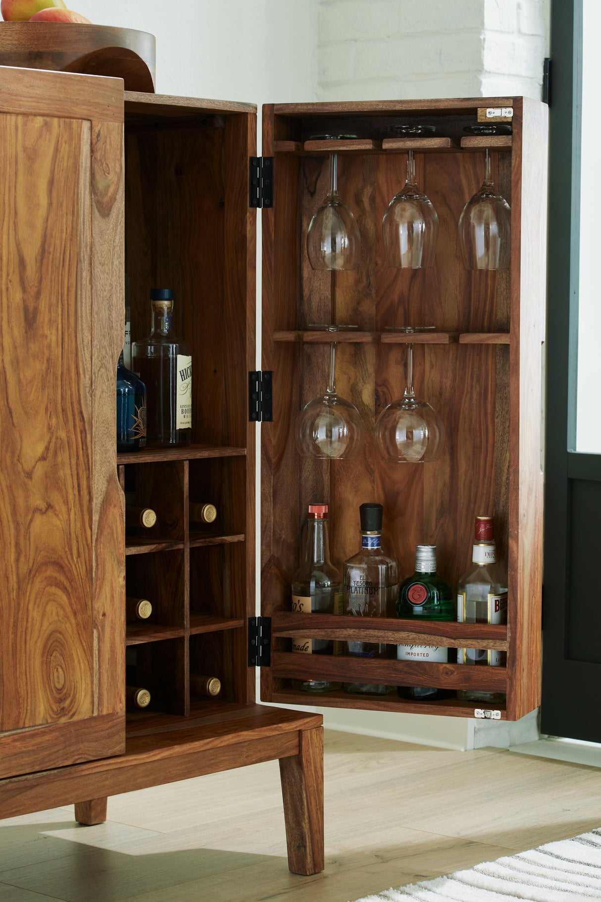 Dressonni Brown Bar Cabinet