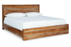 Dressonni Brown California King Panel Bed by Ashley at Eve Furniture