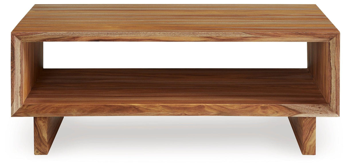 Dressonni Brown Coffee Table by Ashley at Eve Furniture