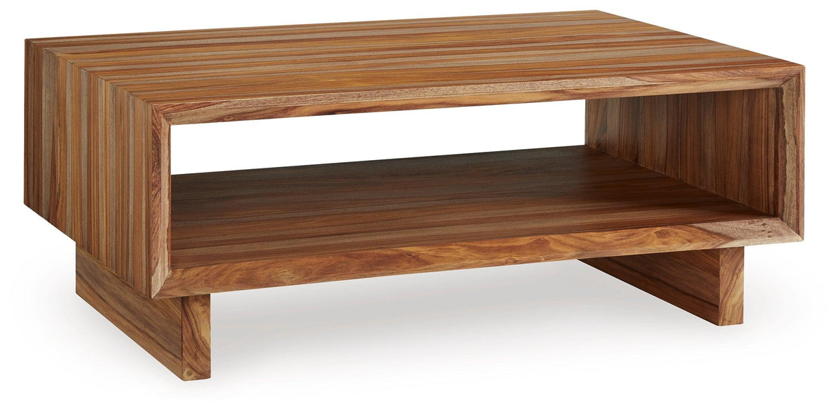 Dressonni Brown Coffee Table by Ashley at Eve Furniture