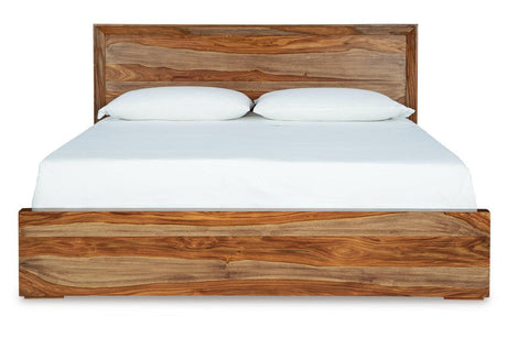 Dressonni Brown King Panel Bed by Ashley at Eve Furniture