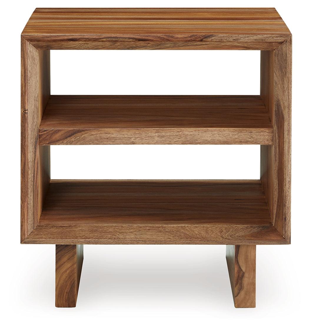 Dressonni Brown End Table by Ashley at Eve Furniture