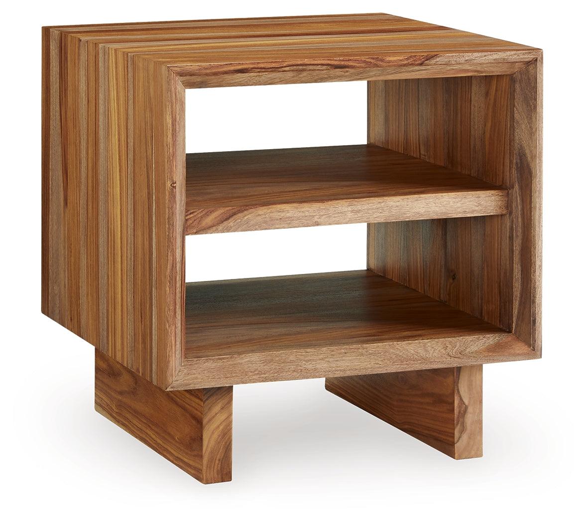 Dressonni Brown End Table by Ashley at Eve Furniture