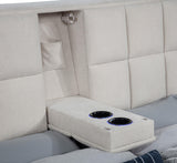 Dreux Cream Upholstered California King Panel Platform Bed by Coaster at Eve Furniture