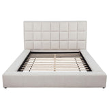 Dreux Cream Upholstered California King Panel Platform Bed by Coaster at Eve Furniture