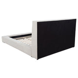 Dreux Cream Upholstered Queen Panel Platform Bed by Coaster at Eve Furniture