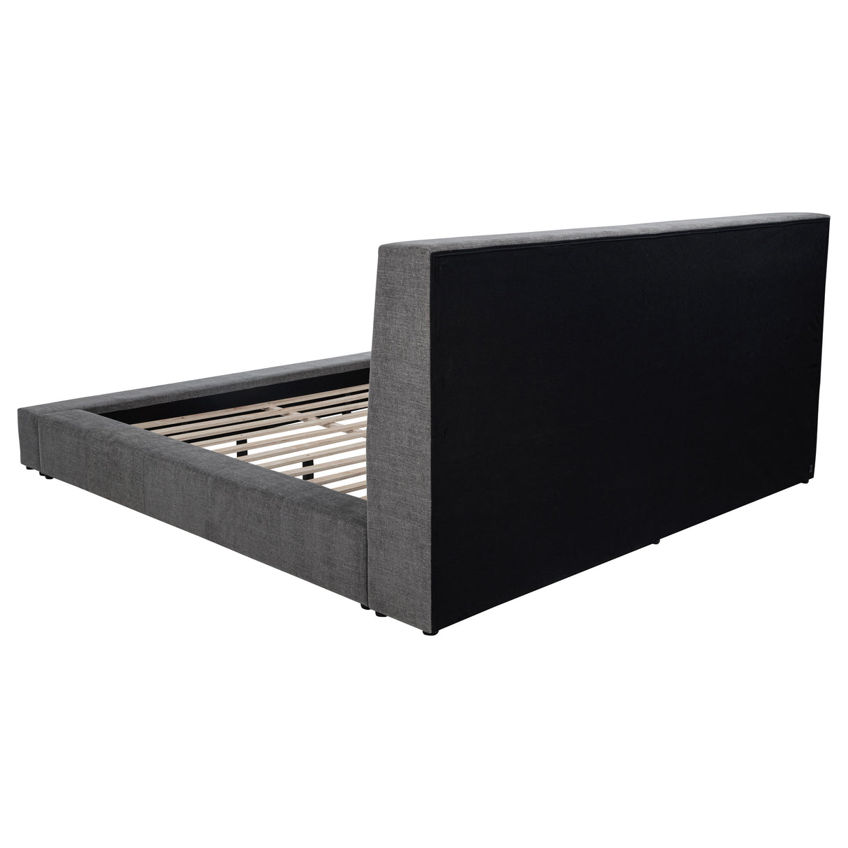 Dreux Grey Upholstered Queen Panel Platform Bed by Coaster at Eve Furniture