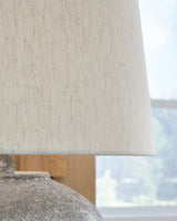 Dreward Distressed Gray Table Lamp by Ashley at Eve Furniture