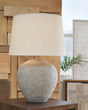 Dreward Distressed Gray Table Lamp by Ashley at Eve Furniture