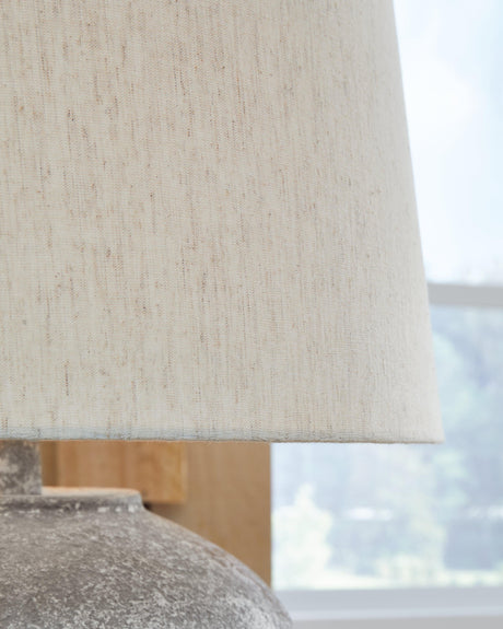Dreward Distressed Gray Table Lamp by Ashley at Eve Furniture