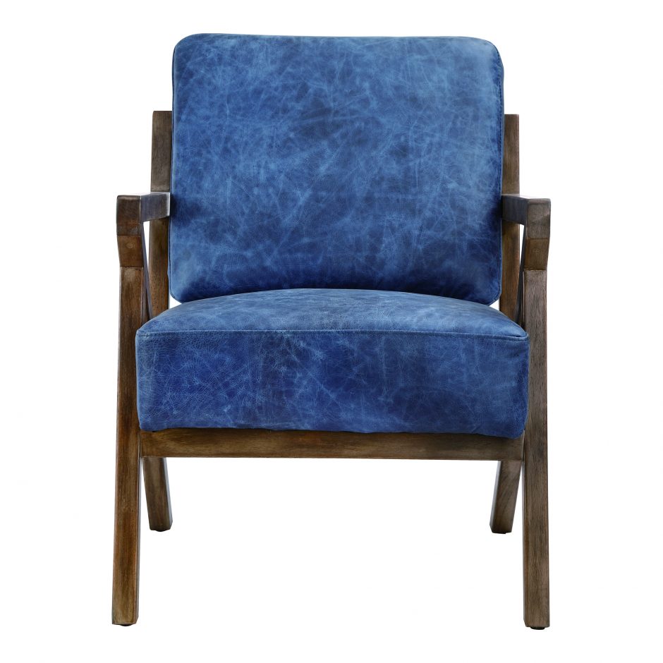 Drexel Arm Chair Blue by Moe's Home at Eve Furniture