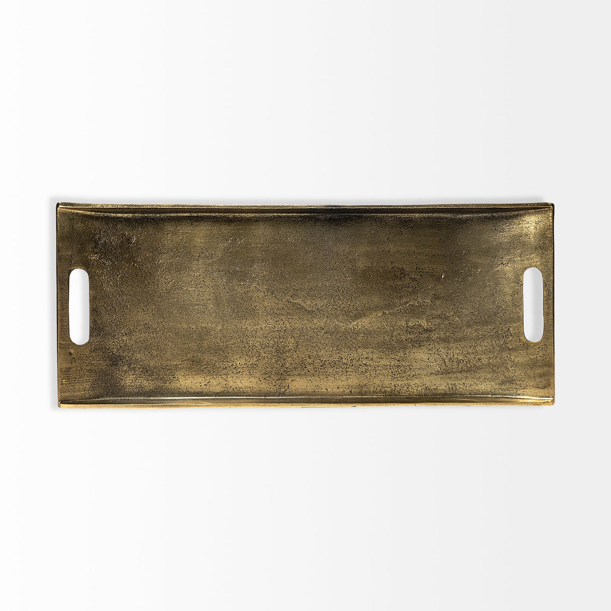 Drey Gold Rectangular Tray by Mercana at Eve Furniture