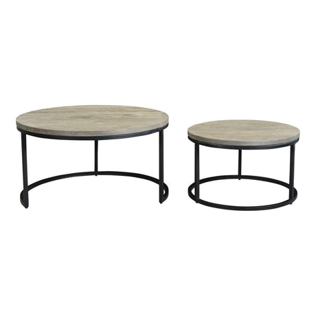 Drey Round Nesting Coffee Tables Set Of 2 by Moe's Home at Eve Furniture