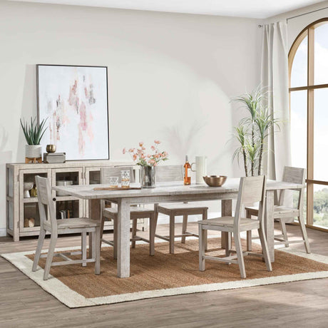 Driftwood Antique Ivory Extendable Dining Table by Classic Home at Eve Furniture