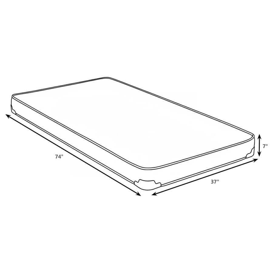 Drover 7-inch Twin Foam Mattress with Built-in Bunkie Board by Coaster at Eve Furniture