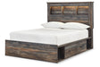 Drystan Multi Full LED Bookcase Storage Platform Bed with 4 Drawers by Ashley at Eve Furniture