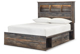 Drystan Multi Full LED Bookcase Storage Platform Bed with 4 Drawers by Ashley at Eve Furniture