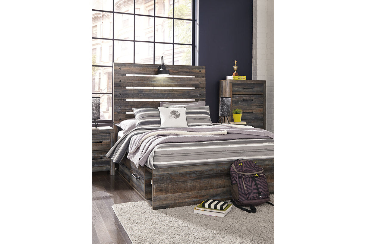 Drystan Multi Full LED Storage Platform Bed with 4 Drawers by Ashley at Eve Furniture