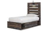 Drystan Multi LED Twin Storage Platform Bed with 2 Drawers by Ashley at Eve Furniture