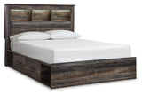Drystan Multi Queen LED Bookcase Storage Platform Bed with 4 Drawers by Ashley at Eve Furniture