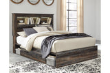 Drystan Multi Queen LED Bookcase Storage Platform Bed with 4 Drawers by Ashley at Eve Furniture