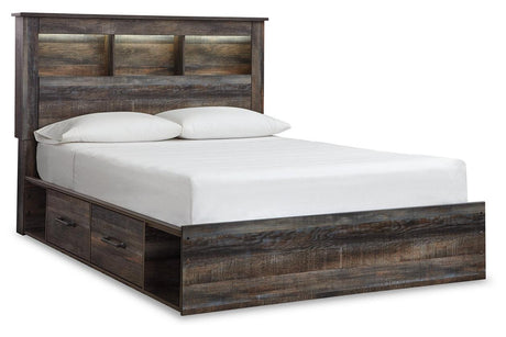 Drystan Multi Queen Platform Bookcase Bed with 2 Storage Drawers by Ashley at Eve Furniture