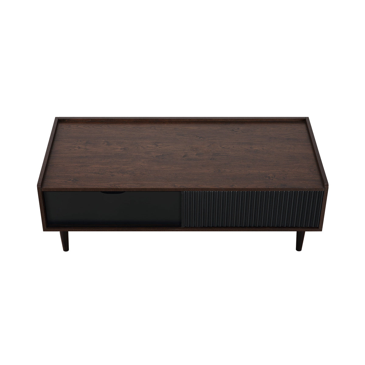 Duane Coffee Table in Dark Brown and Black by Manhattan Comfort at Eve Furniture
