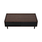 Duane Coffee Table in Dark Brown and Black by Manhattan Comfort at Eve Furniture