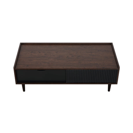 Duane Coffee Table in Dark Brown and Black by Manhattan Comfort at Eve Furniture
