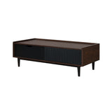Duane Coffee Table in Dark Brown and Black by Manhattan Comfort at Eve Furniture